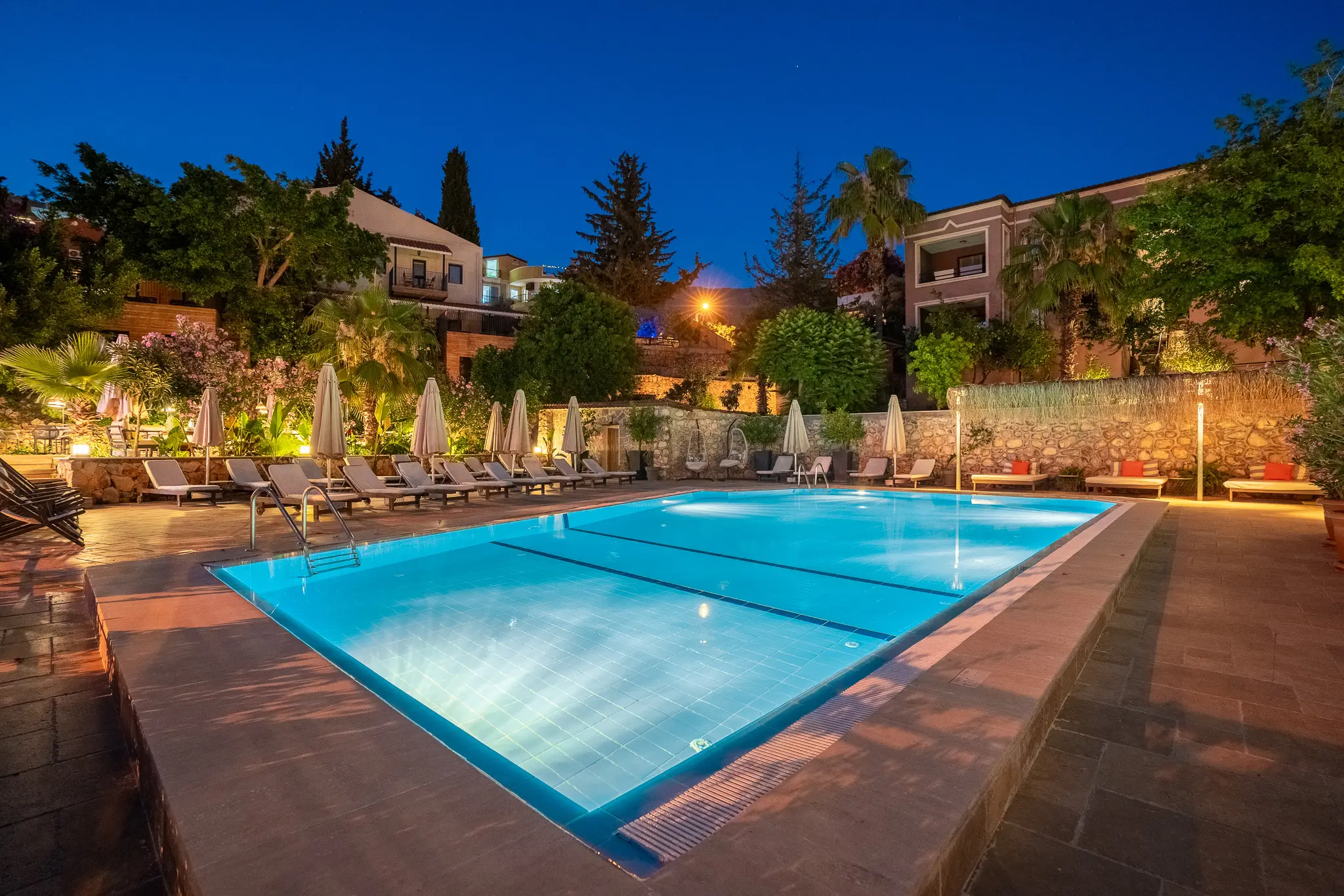 Swimming Pool at True Blue at Night