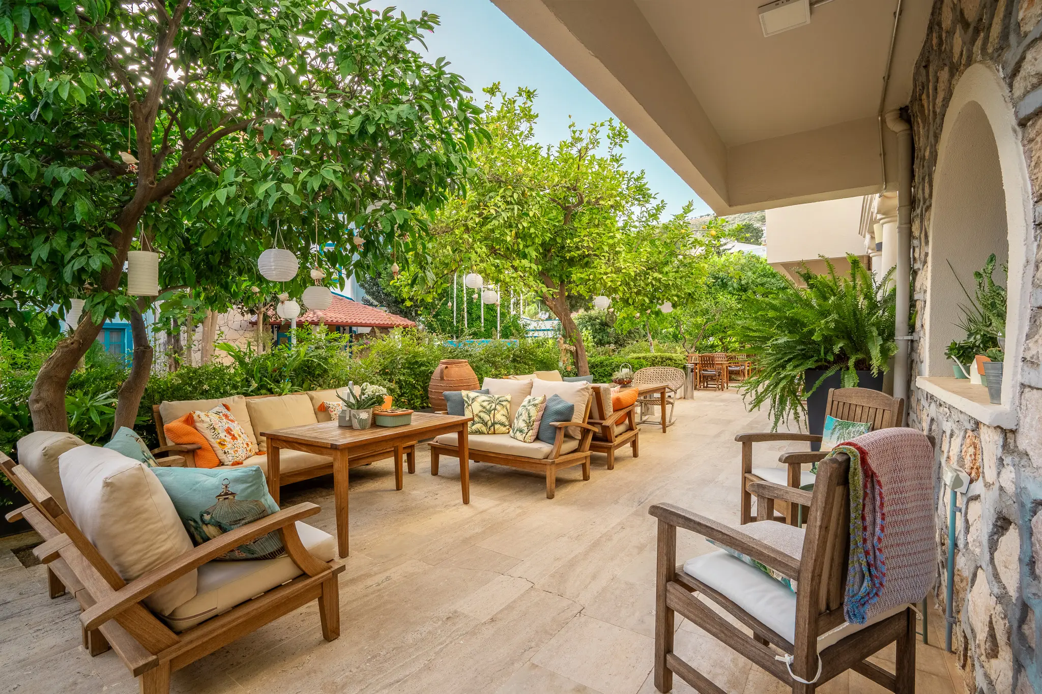 Patio at True Blue Kalkan